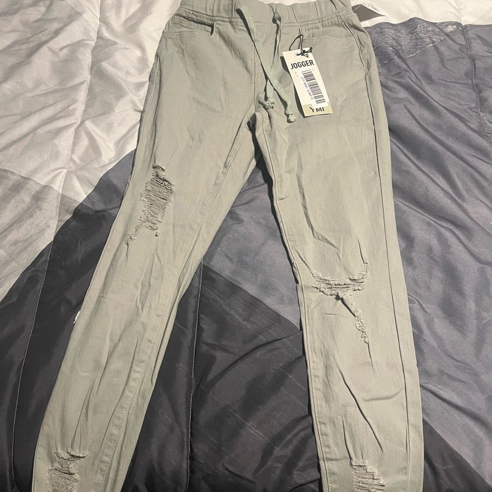 Brand new YMI distressed joggers